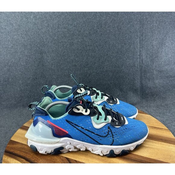 Nike React Vision Photo Blue Mens Athletic Shoes Sneakers CD4373-400 Size 10.5 - Picture 1 of 10